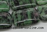 CRZ19 15.5 inches 22*30mm rectangle ruby zoisite gemstone beads