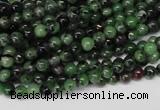 CRZ20 15.5 inches 4mm round ruby zoisite gemstone beads