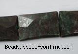 CRZ247 15.5 inches 20*30mm faceted rectangle ruby zoisite gemstone beads