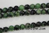 CRZ451 15.5 inches 6mm round ruby zoisite gemstone beads