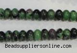 CRZ460 15.5 inches 5*8mm rondelle ruby zoisite gemstone beads