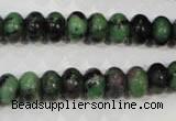 CRZ462 15.5 inches 7*10mm rondelle ruby zoisite gemstone beads