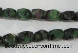 CRZ465 15.5 inches 7*10mm faceted nuggets ruby zoisite gemstone beads