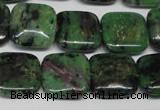 CRZ47 15.5 inches 18*18mm square ruby zoisite gemstone beads