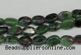 CRZ59 15.5 inches 6*8mm oval ruby zoisite gemstone beads