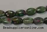 CRZ612 15.5 inches 8*12mm oval New ruby zoisite gemstone beads