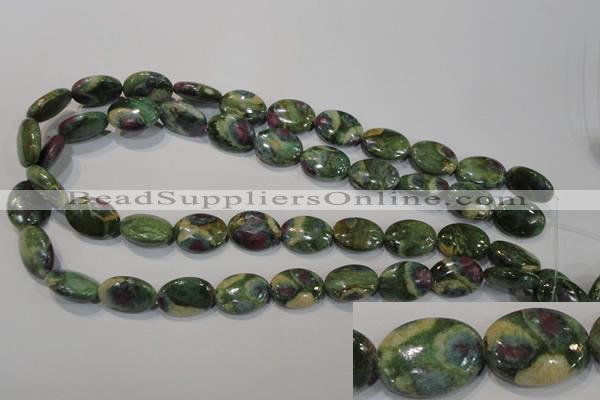 CRZ615 15.5 inches 13*18mm oval New ruby zoisite gemstone beads