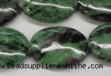 CRZ63 15.5 inches 22*30mm oval ruby zoisite gemstone beads