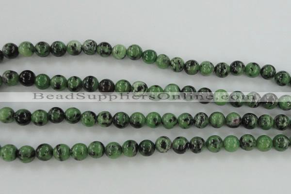 CRZ722 15.5 inches 8mm round ruby zoisite gemstone beads