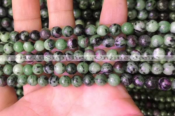 CRZ771 15.5 inches 6mm round ruby zoisite beads wholesale