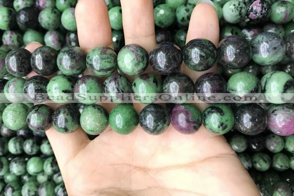 CRZ775 15.5 inches 14mm round ruby zoisite beads wholesale