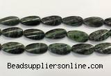 CRZ797 15.5 inches 15*30mm twisted oval ruby zoisite gemstone beads