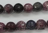 CRZ806 15.5 inches 8mm faceted round natural ruby sapphire beads