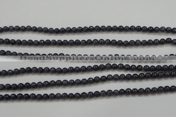 CRZ821 15.5 inches 4mm round natural sapphire gemstone beads