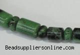 CRZ83 2*4mm – 6*10mm rondelle & 4*6mm – 10*11mm tube ruby zoisite beads