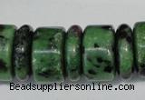 CRZ84 15.5 inches 5*16mm & 10*16mm rondelle ruby zoisite gemstone beads