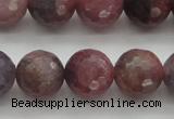 CRZ854 15.5 inches 10mm faceted round natural ruby gemstone beads