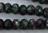 CRZ915 15.5 inches 13*18mm faceted rondelle Chinese ruby zoisite beads