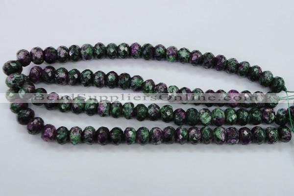 CRZ915 15.5 inches 13*18mm faceted rondelle Chinese ruby zoisite beads