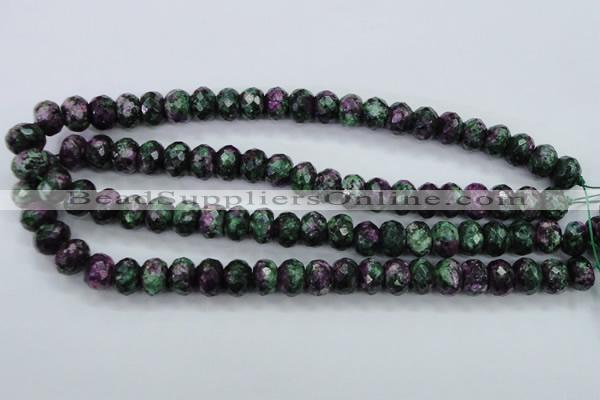 CRZ916 15.5 inches 15*20mm faceted rondelle Chinese ruby zoisite beads