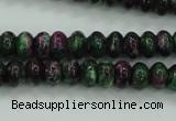 CRZ920 15.5 inches 5*8mm rondelle Chinese ruby zoisite beads