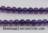 CSA03 15.5 inches 6mm round synthetic amethyst beads wholesale