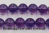 CSA06 15.5 inches 12mm round synthetic amethyst beads wholesale