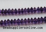 CSA07 15.5 inches 4*8mm rondelle synthetic amethyst beads wholesale