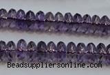 CSA23 15.5 inches 5*10mm faceted rondelle synthetic amethyst beads