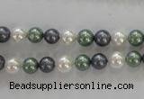 CSB1011 15.5 inches 6mm round mixed color shell pearl beads