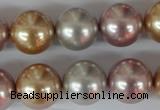 CSB103 15.5 inches 16mm round mixed color shell pearl beads