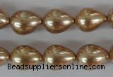 CSB109 15.5 inches 11*15mm teardrop shell pearl beads wholesale