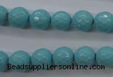 CSB1176 15.5 inches 12mm faceted round shell pearl beads