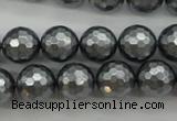 CSB1202 15.5 inches 12mm faceted round shell pearl beads