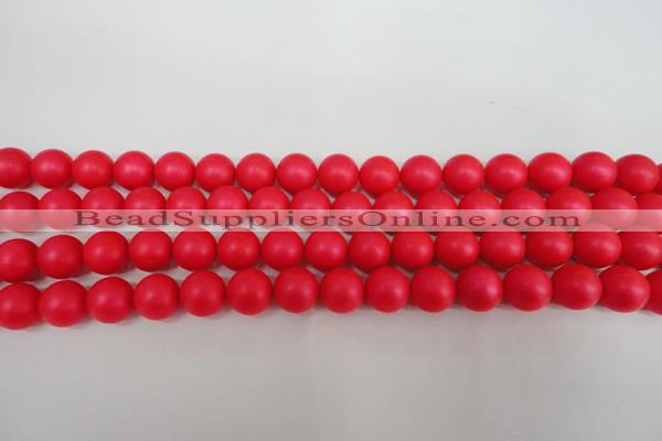 CSB1305 15.5 inches 4mm matte round shell pearl beads wholesale