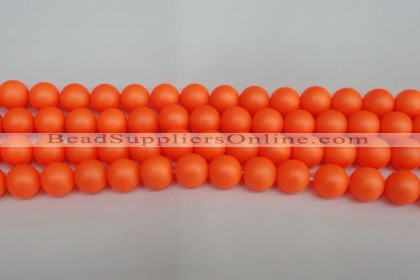 CSB1313 15.5 inches 10mm matte round shell pearl beads wholesale