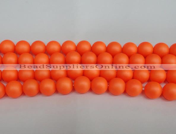 CSB1314 15.5 inches 12mm matte round shell pearl beads wholesale