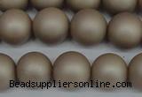 CSB1322 15.5 inches 8mm matte round shell pearl beads wholesale