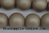 CSB1324 15.5 inches 12mm matte round shell pearl beads wholesale