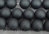 CSB1325 15.5 inches 4mm matte round shell pearl beads wholesale