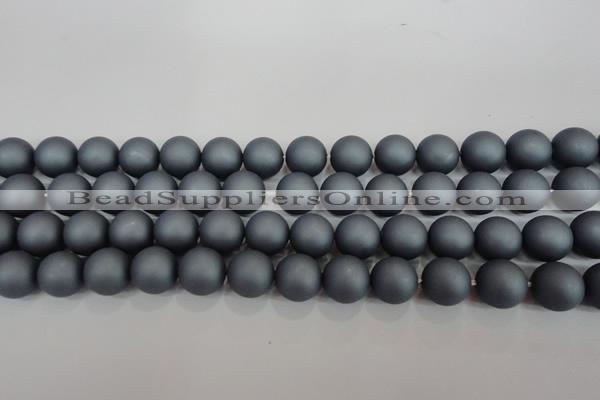 CSB1327 15.5 inches 8mm matte round shell pearl beads wholesale