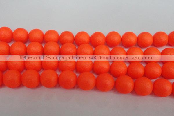 CSB1344 15.5 inches 12mm matte round shell pearl beads wholesale