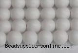 CSB1351 15.5 inches 6mm matte round shell pearl beads wholesale