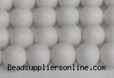 CSB1352 15.5 inches 8mm matte round shell pearl beads wholesale