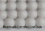 CSB1353 15.5 inches 10mm matte round shell pearl beads wholesale