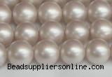 CSB1358 15.5 inches 10mm matte round shell pearl beads wholesale