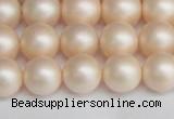 CSB1363 15.5 inches 10mm matte round shell pearl beads wholesale