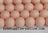 CSB1367 15.5 inches 8mm matte round shell pearl beads wholesale