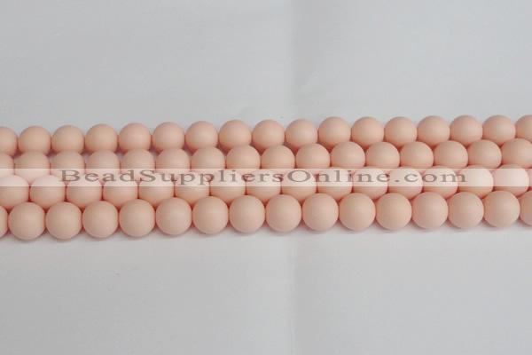 CSB1369 15.5 inches 12mm matte round shell pearl beads wholesale