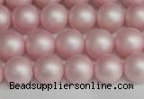 CSB1373 15.5 inches 10mm matte round shell pearl beads wholesale